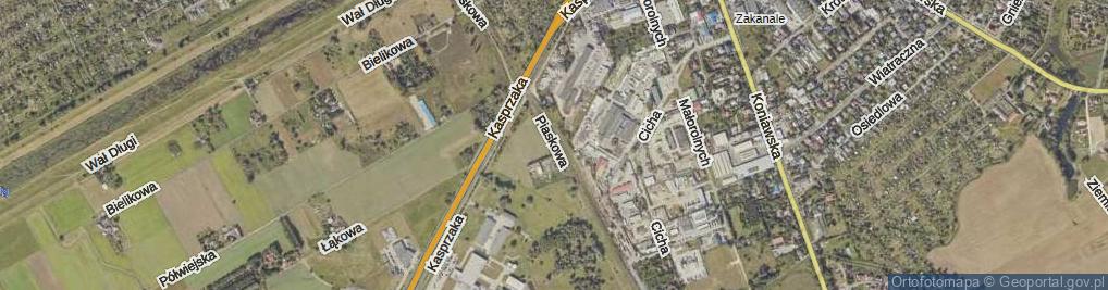 Zdjęcie satelitarne Piaskowa ul.